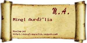 Mingl Aurélia névjegykártya